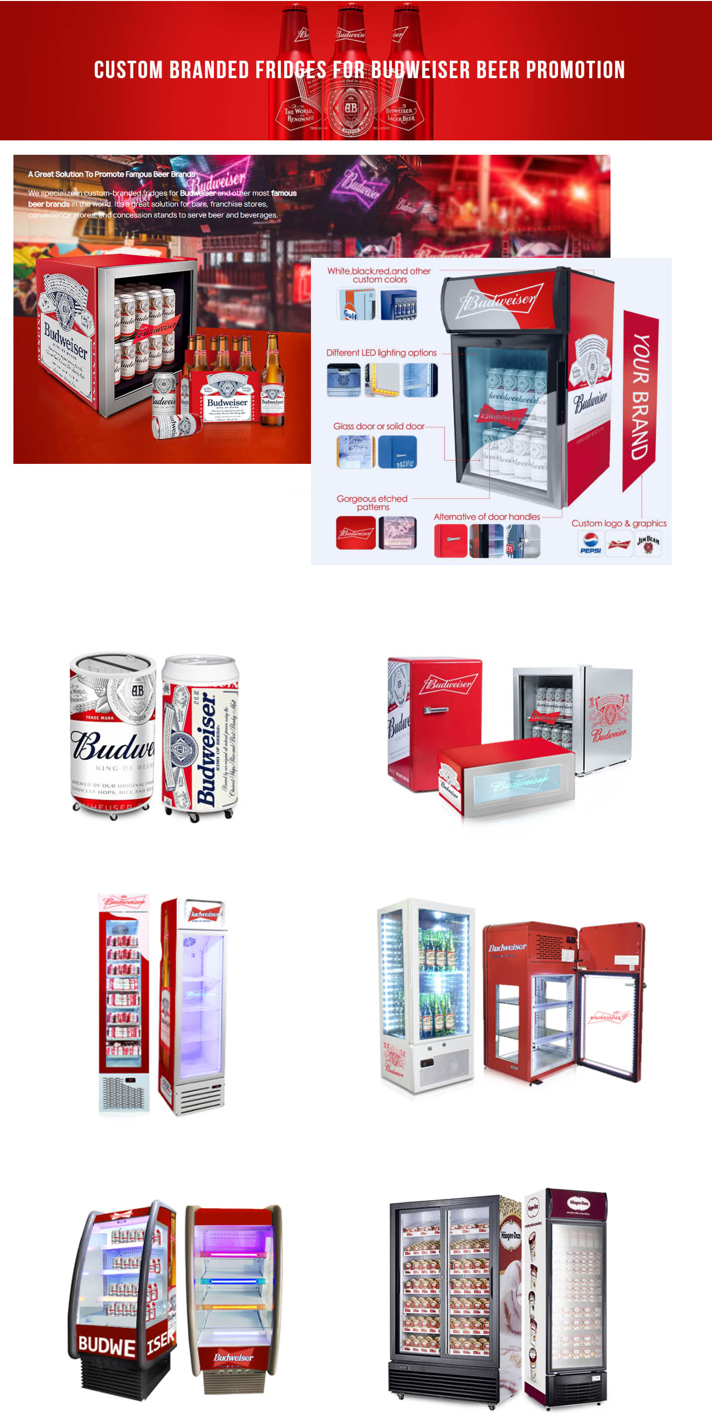 Budweiser Innovative Marketing with Eye-Catching Display Refrigerators from Nenwell Partnership